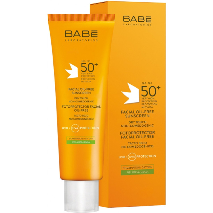 Babe Laboratorios Fotoprotector Facial Sunscreen - Солнцезащитный крем для жирной кожи лица SPF 50+ 50 мл