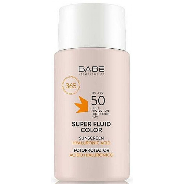 Babe Laboratorios - Солнцезащитный флюид для лица с отенком SPF 50+ 50 мл
