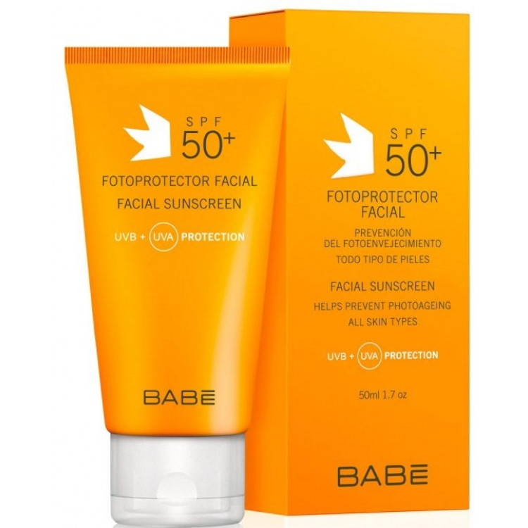 Babe Laboratorios Fotoprotector Facial Sunscreen - Солнцезащитный крем для лица SPF 50+ 50 мл