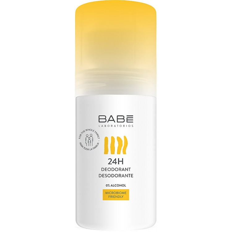 Babe Laboratorios Sensitive Roll-On Deodorant - Дезодорант для всей семьи "24 часа защиты" с пребиотиком 50 мл