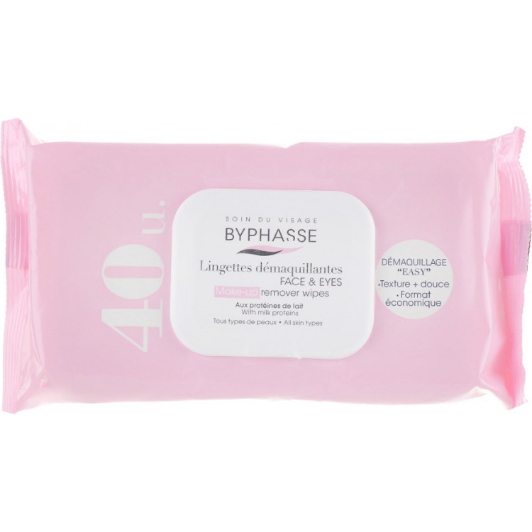 Byphasse Make-up Remover Wipes-Салфетки для лица очищающие, 40шт