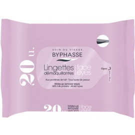 Byphasse Make-up Remover Milk Proteins All Skin Wipes - Салфетки для снятия макияжа, 20шт