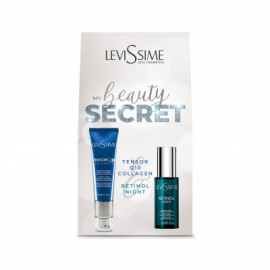 Набор Levissime Beauty Secret Pack: Ночной крем с ретинолом Retinol Cream 50 мл + Укрепляющий крем Tensor Q10 Collagen, 50 мл