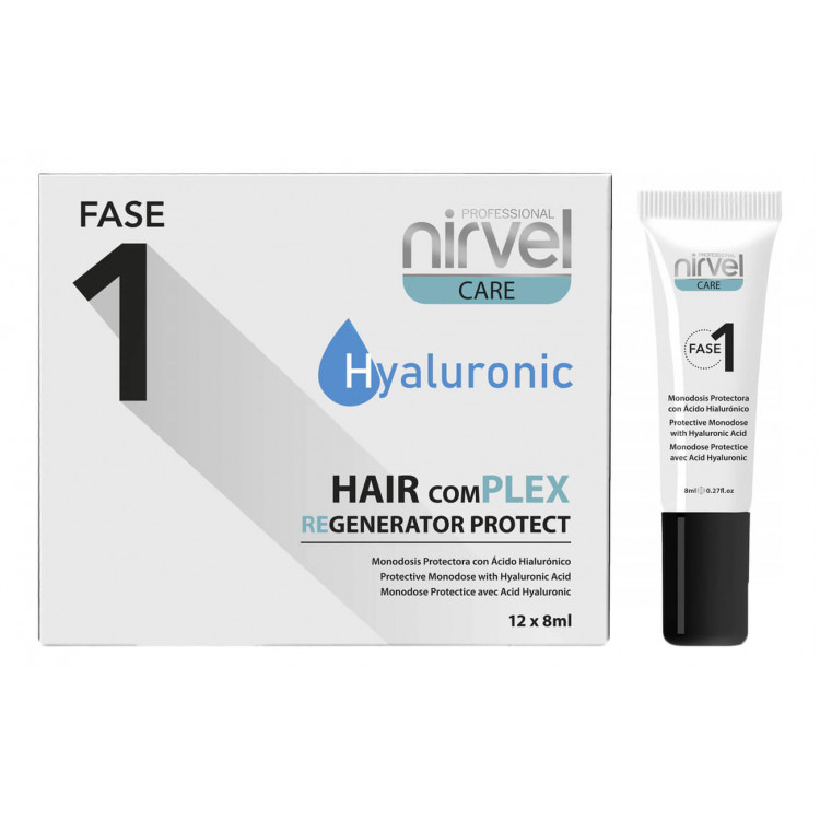 Nirvel Защитный крем для поврежденных волос с гиалуроновой кислотой, 12 х 8 мл