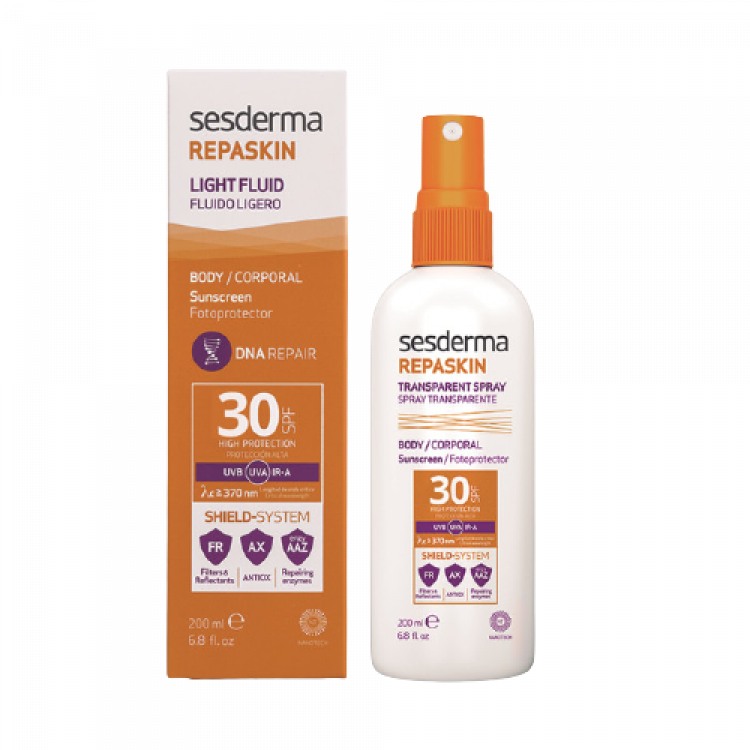 Repaskin Transparent Spray Body Sunscreen Spf 30 – Спрей Солнцезащитный Прозрачный Для Тела Сзф 30, 200 Мл 