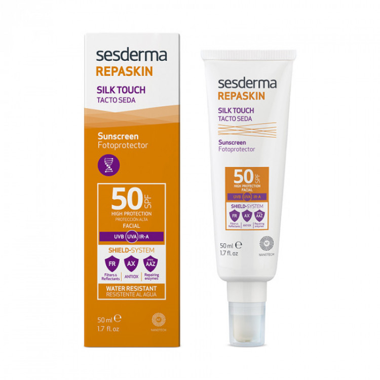 Repaskin Silk Touch Facial Sunscreen Spf 50 – Средство Солнцезащитное С Нежностью Шелка Для Лица Сзф 50, 50 Мл 